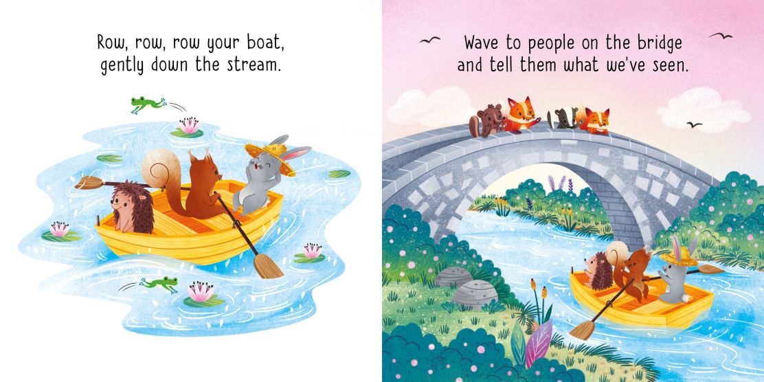 Row Your Boat Rabbit Usborne Row, Row, Row Your Boat Gently Down The Stream — Maple Gifts