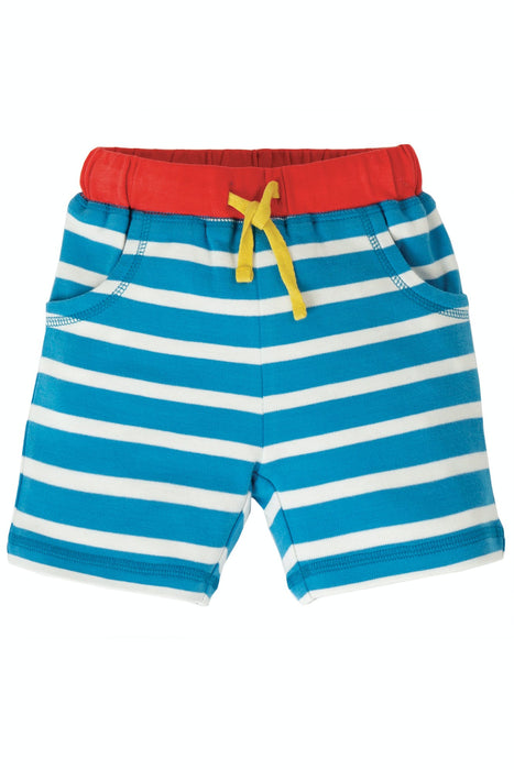 Frugi Motosu Blue Stripe Little Stripy Shorts