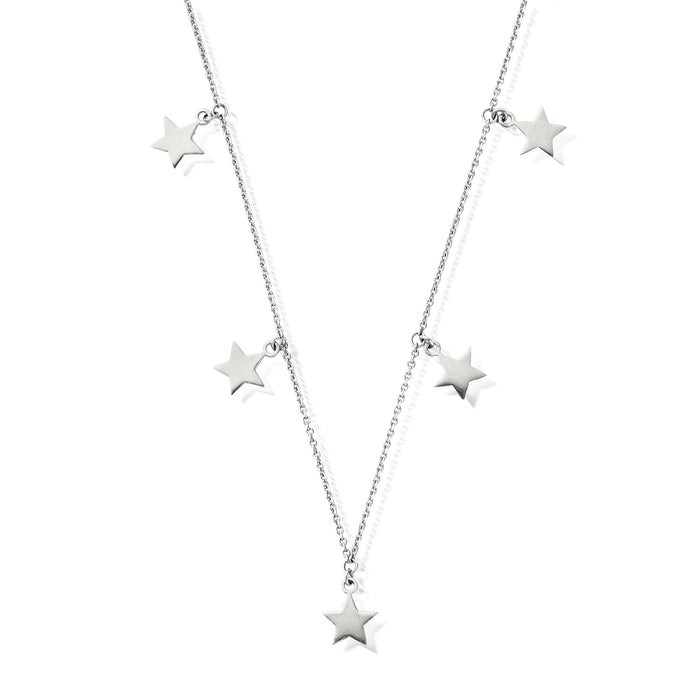 Chlobo Silver Multi Star Necklace