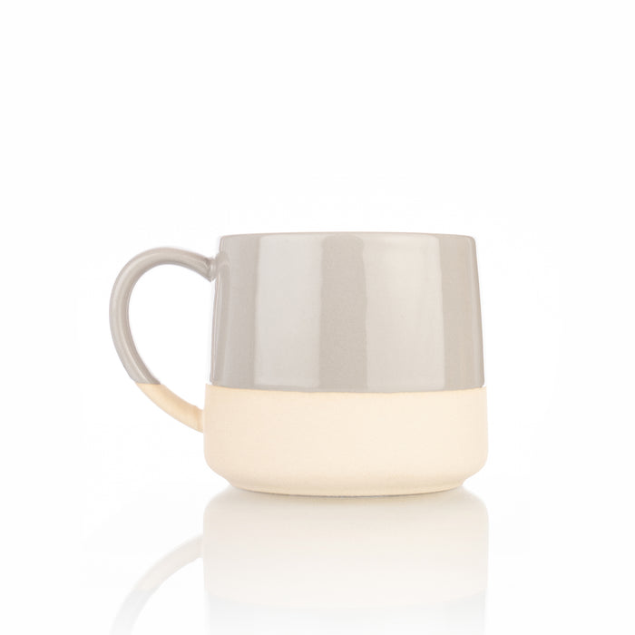 Siip Dipped Solid Colour With Raw Base Light Grey Mug