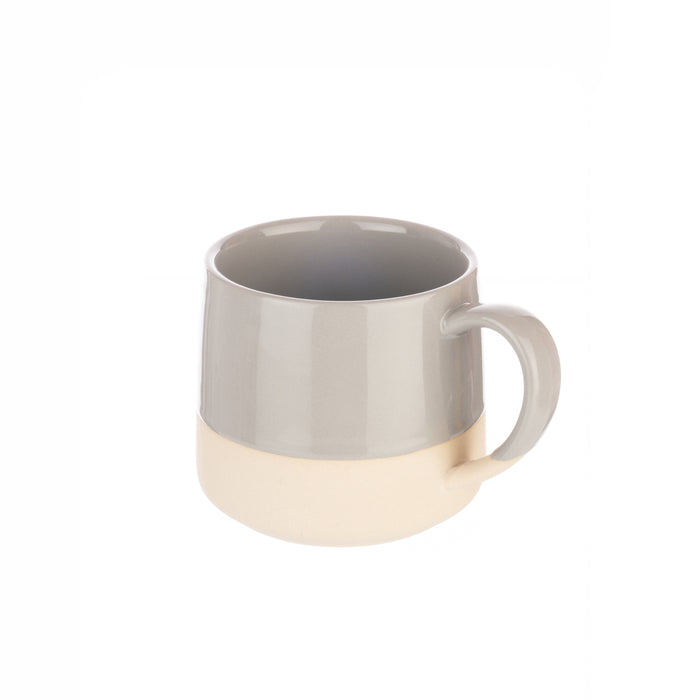 Siip Dipped Solid Colour With Raw Base Light Grey Mug