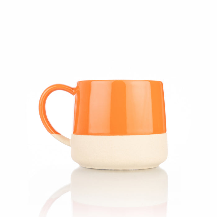 Siip Dipped Solid Colour With Raw Base Orange Mug