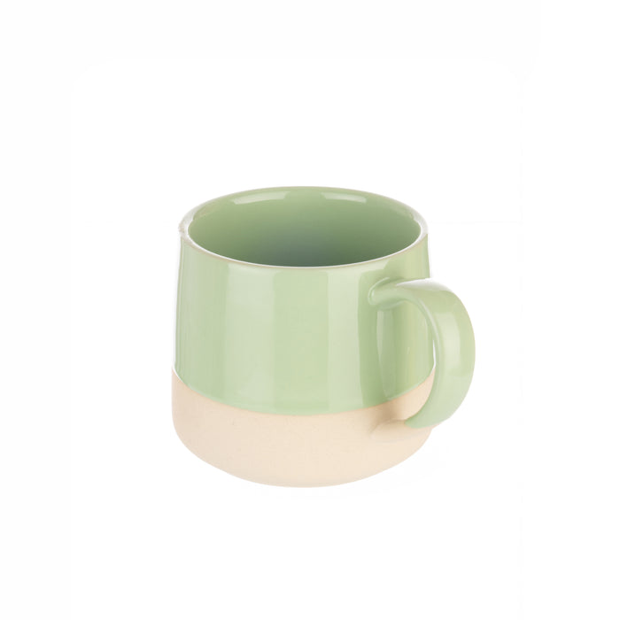 Siip Dipped Solid Colour With Raw Base Sage Mug