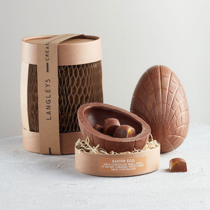 Langley's Milk Chocolate Easter Egg with Salted Caramel
