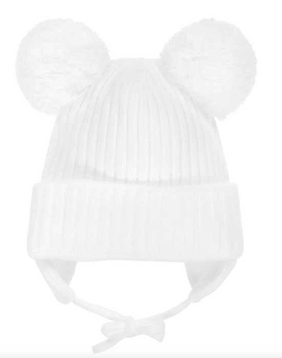 Sätila of Sweden Minnie White Pom-Pom Hat