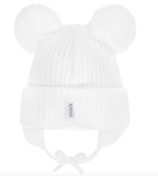 Sätila of Sweden Minnie White Pom-Pom Hat