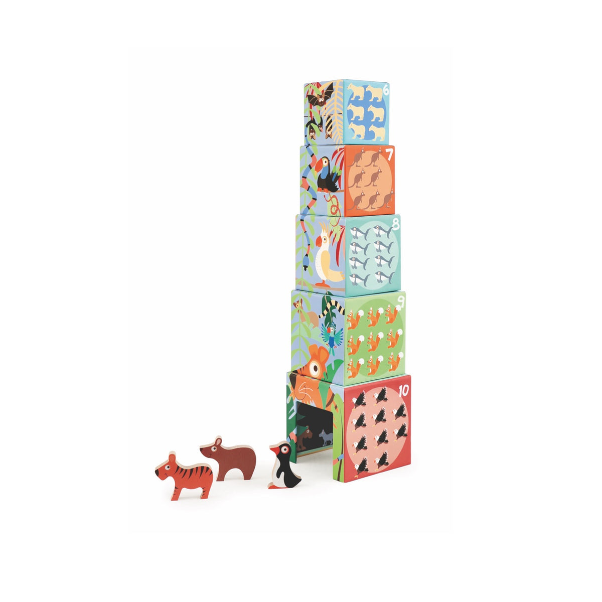 Scratch Europe Animals Of The World Stacking Tower — Maple Gifts