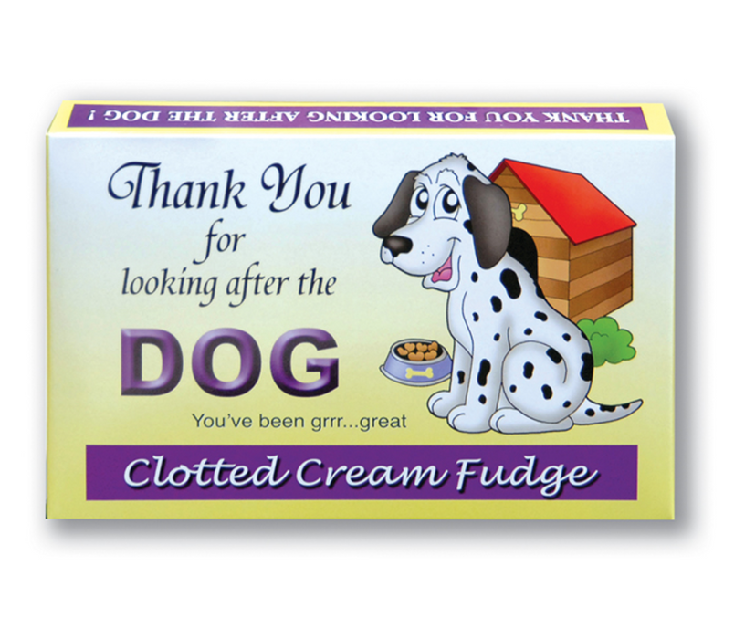 Thanks for looking after the Dog Clotted Cream Fudge