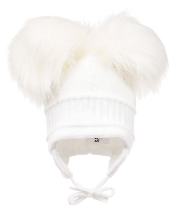 Sätila of Sweden White Pom-Pom Hat