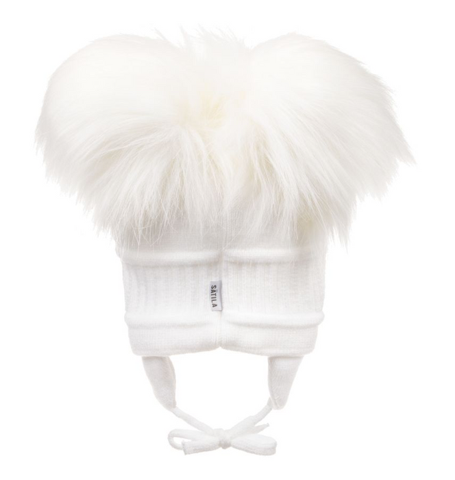 Sätila of Sweden White Pom-Pom Hat