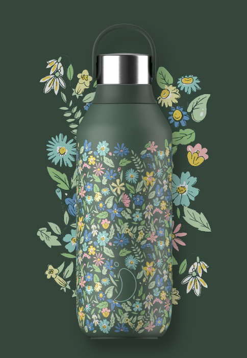 Chilly's Bottle 500ml Series 2 Liberty Summer Sprigs Pine