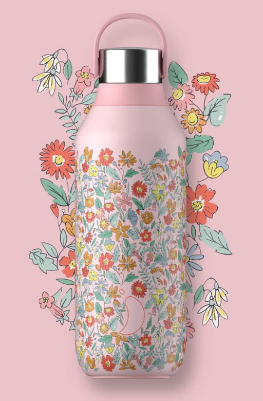 Chilly's Bottle 500ml Series 2 Liberty Summer Sprigs Blush
