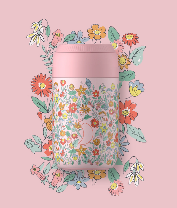 Chilly's Series Two Coffee Cup Liberty Summer Sprigs Blush