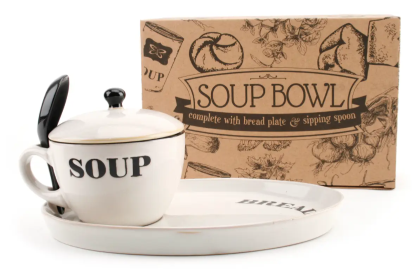 'Soup' Bowl and Bread Plate Set - Maple Stores