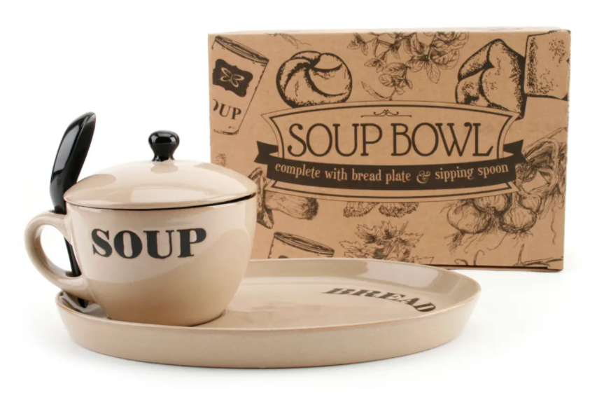 'Soup' Bowl and Bread Plate Set - Maple Stores