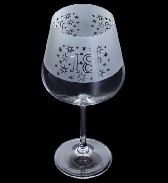 Dartington Aspect Copa 18th Birthday Wine Glass