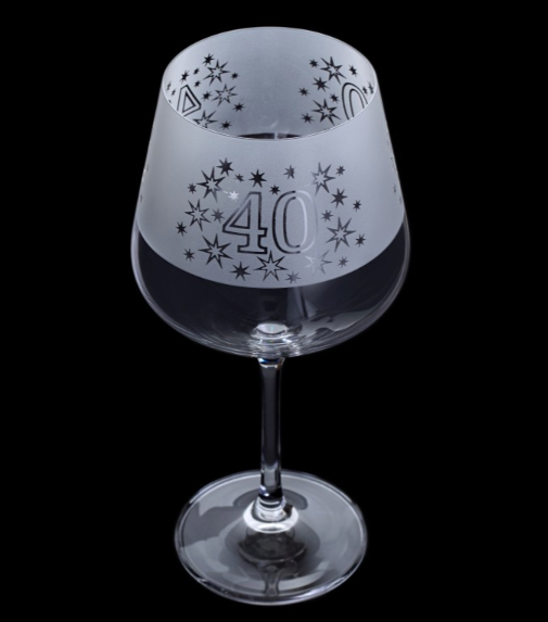 Dartington Aspect Copa 40th Birthday Wine Glass