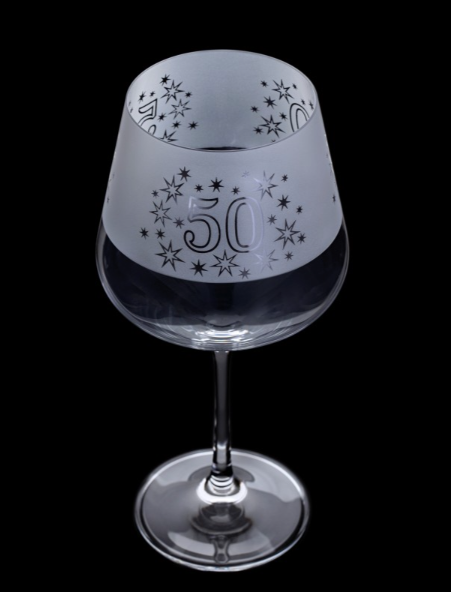 Dartington Aspect Copa 50th Birthday Wine Glass