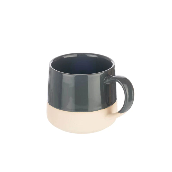 Siip Dipped Solid Colour With Raw Base Charcoal Mug