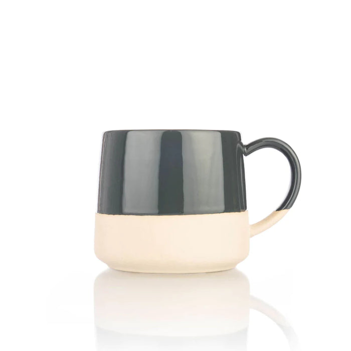 Siip Dipped Solid Colour With Raw Base Charcoal Mug