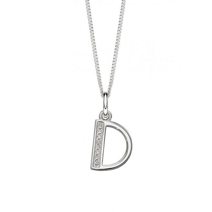 Birthstone 'D' Initial Necklace