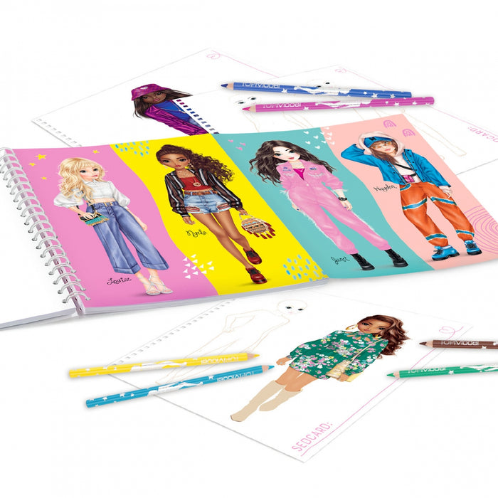 Create Your Top Model Colouring Book