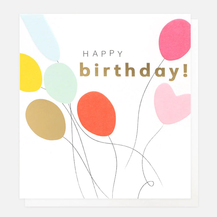 Caroline Gardner Pastel Balloons Birthday Card
