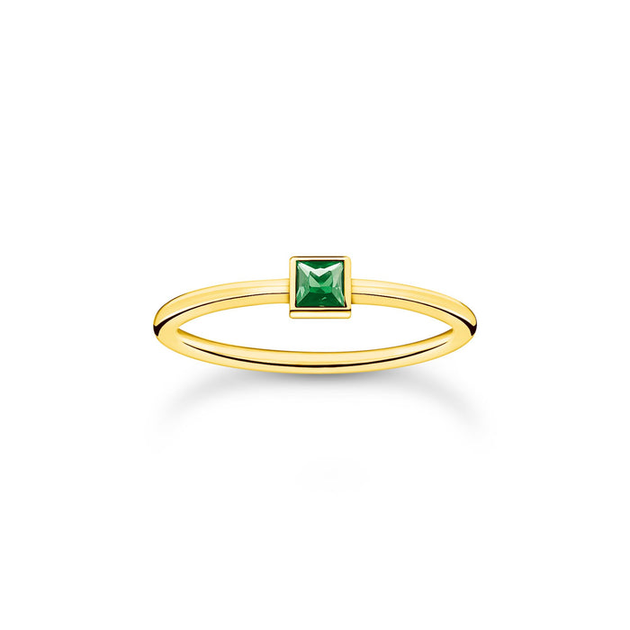Thomas Sabo Green Stone Gold Ring
