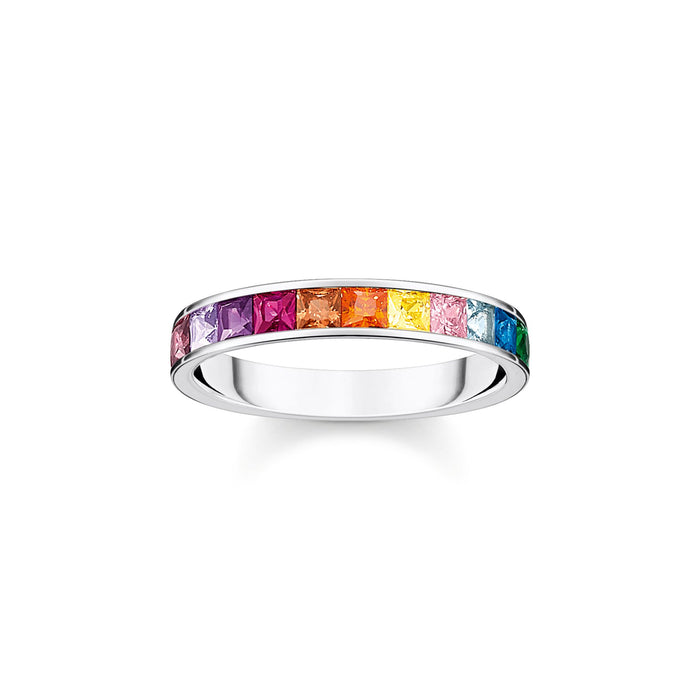 Thomas Sabo Silver Ring with Colourful Stones