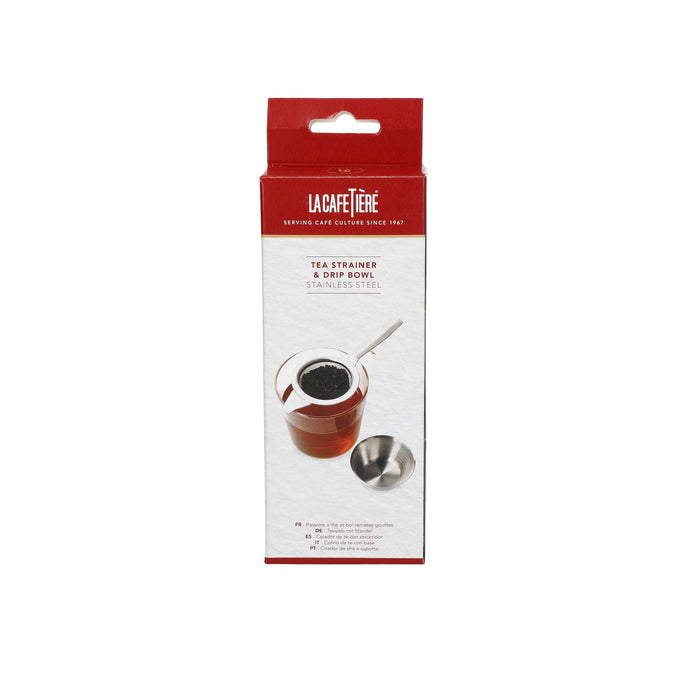 La Cafetière Tea Strainer with Stand, Stainless Steel