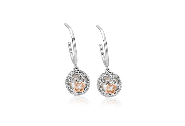 Clogau Tudor Court Spherical Pearl Drop Earrings