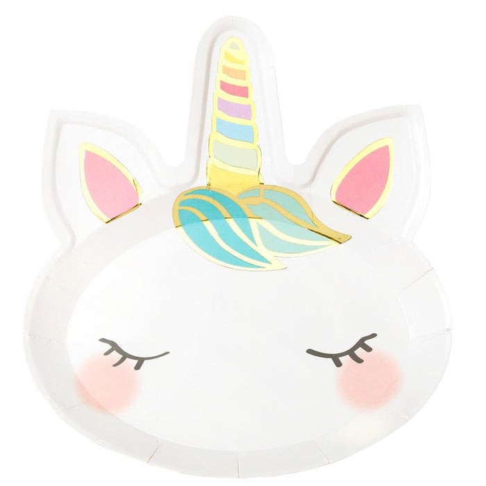 Talking Tables We Heart Unicorns Face Plates - 8 Pack