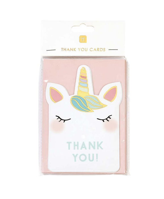 Talking Tables We Heart Unicorn Thank You Cards - 8 Pack