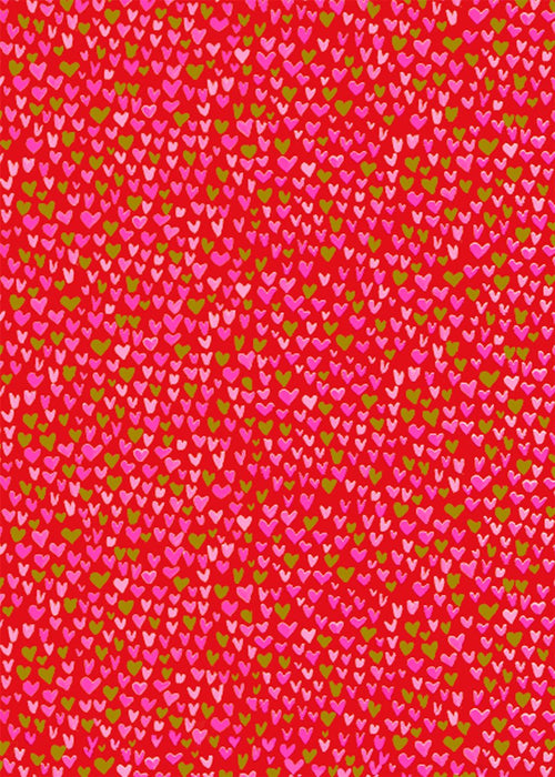 Glick Paper Salad Red Multi Hearts Sheet Wrap