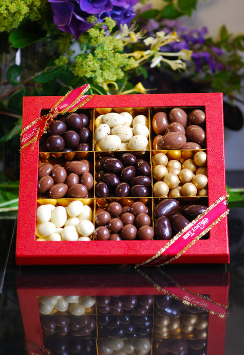 Walnut Tree Nine Section Chocolate Covered Nut Box