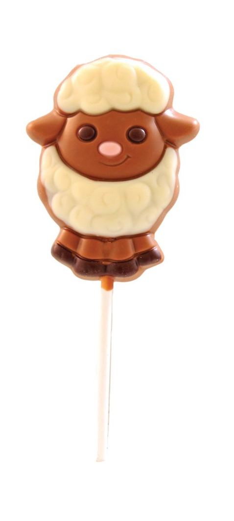 White and Milk Chocolate Lucy Lamb Lolly