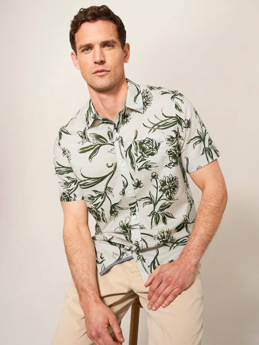 White floral best sale shirt mens