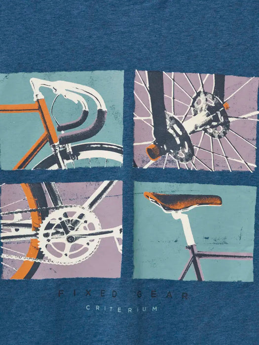 White Stuff Mid Blue Fixed Gear Graphic Tee