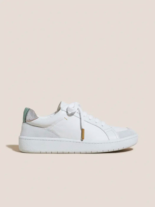 White Stuff White MLT Leather Suede Trainer