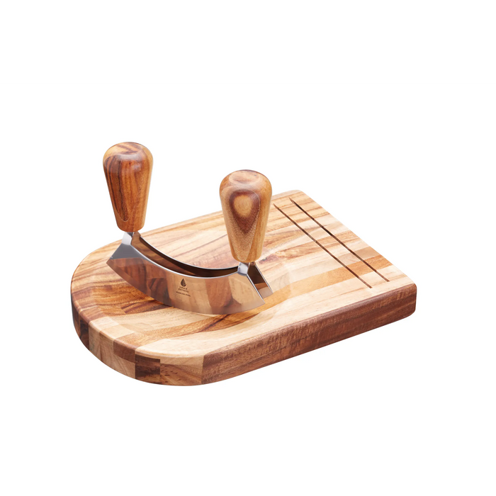 Natural Elements Acacia Wood Hachoir Set