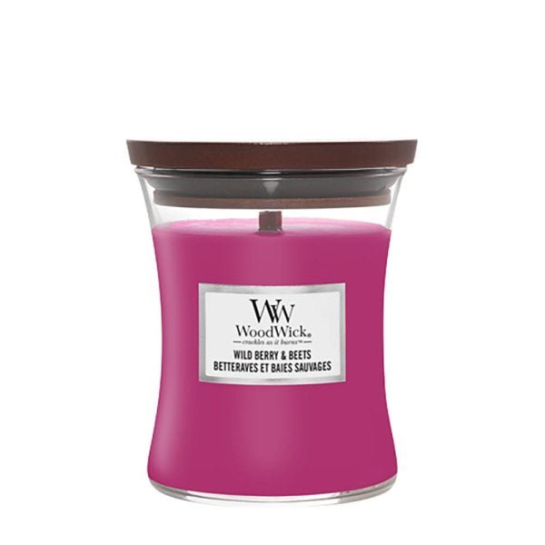 Woodwick Wild Berry & Beets Medium Hourglass Jar Candle
