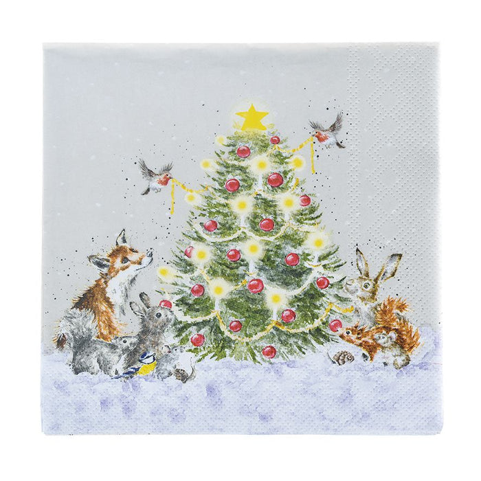 Wrendale 'Oh Christmas Tree' Woodland Animals Napkins