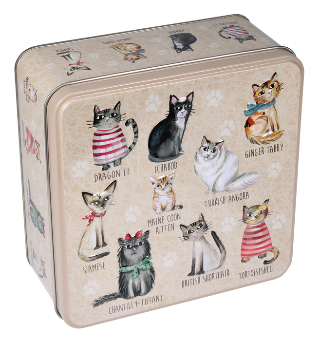 Grandma Wild's Embossed Cats In Jumpers Tin