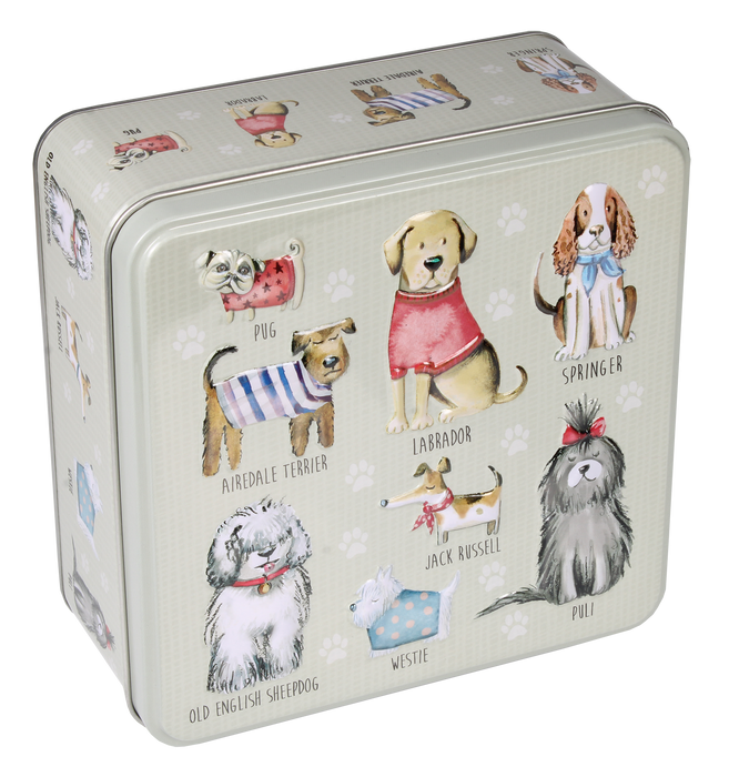 Grandma Wild's Embossed Dogs in Jumpers Tin