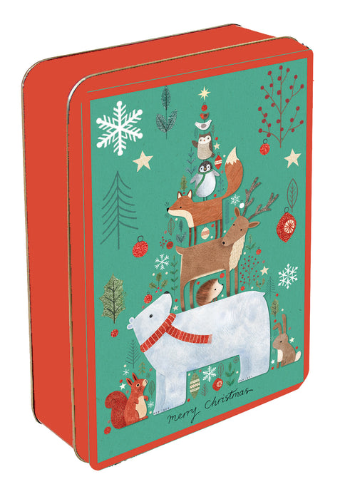 Grandma Wild's Christmas Polar Bear & Friends Tin Filled with Biscuits