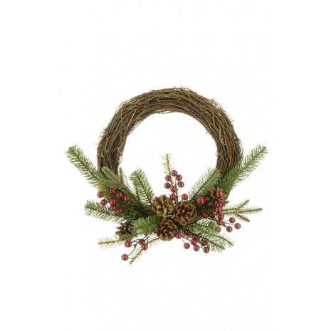 Christmas Arlington Natural Semi-Wreath