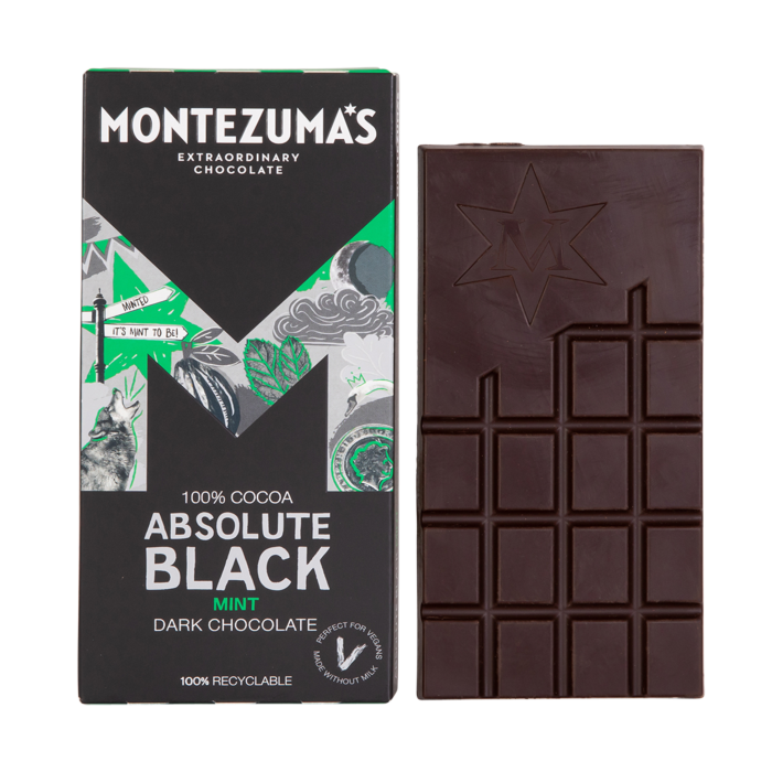 Montezuma Absolute Black Mint Dark Chocolate Bar