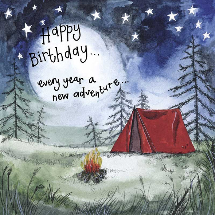 Alex Clark Starlight Red Tent Birthday Card
