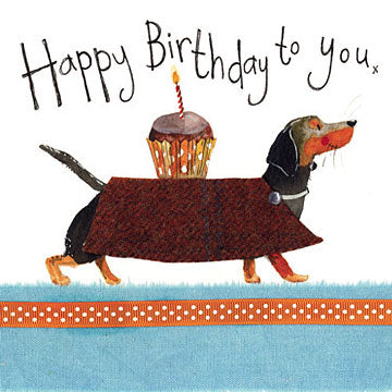 Alex Clark Dachshund Dog Birthday Card