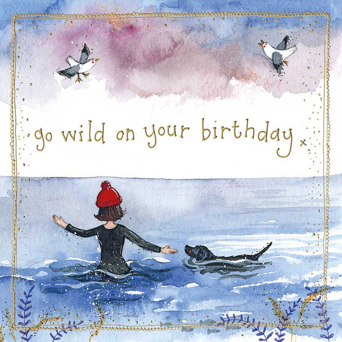 Alex Clark Wild Swimming Birthday Card